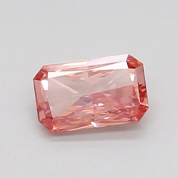 0.74ct RADIANT Fancy Intense Brownish Pink VS1 Coloured Lab diamond