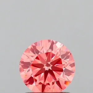 1.01ct ROUND Fancy Intense Orangey Pink VS2 Coloured Lab diamond