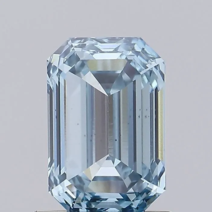 1.45ct EMERALD Fancy Vivid Blue VS1 Coloured Lab diamond