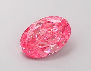 1.01ct OVAL Fancy Vivid Pink VVS2 Coloured Lab diamond
