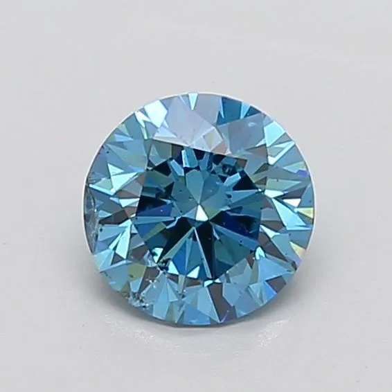 1.16ct ROUND Fancy Vivid Blue I1 Coloured Lab diamond