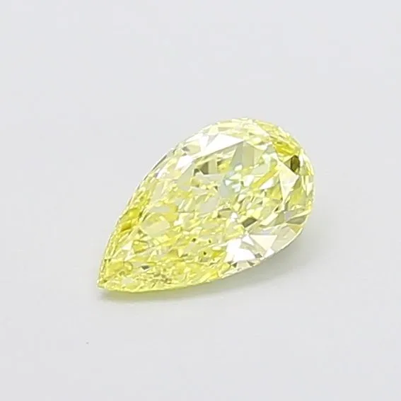 0.54ct PEAR Fancy Yellow VS2 Coloured Lab diamond