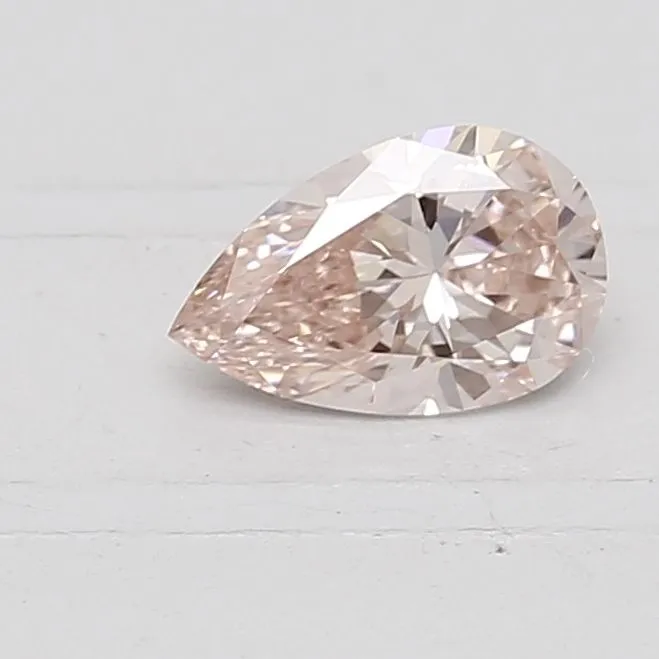 0.52ct PEAR Fancy Pink VS1 Coloured Lab diamond