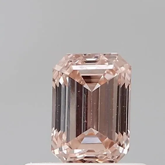 0.55ct EMERALD Fancy Light Brown Pink VVS2 Coloured Lab diamond