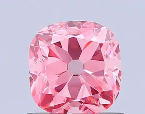 0.94ct CUSHION Fancy Vivid Pink VVS2 Coloured Lab diamond