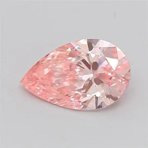 0.74ct PEAR Fancy Vivid Pink VS1 Coloured Lab diamond