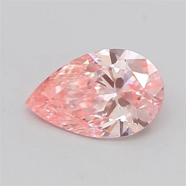 0.74ct PEAR Fancy Vivid Pink VS1 Coloured Lab diamond