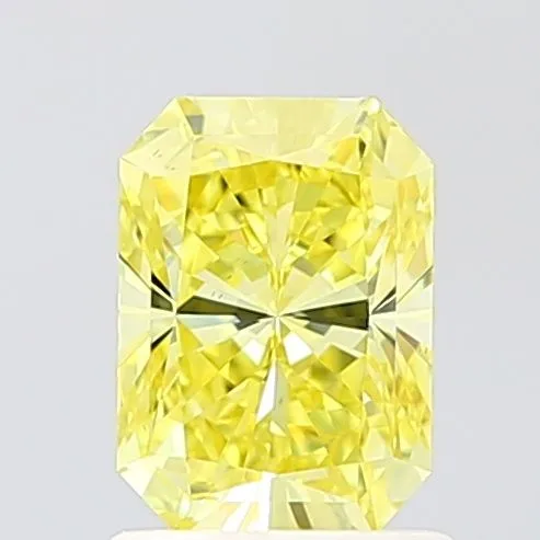 1.18ct RADIANT Fancy Vivid Yellow VS2 Coloured Lab diamond