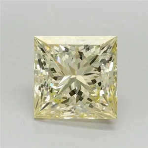 1.57ct PRINCESS Fancy Yellow VVS2 Coloured Lab diamond