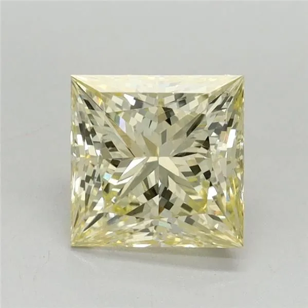 1.57ct PRINCESS Fancy Yellow VVS2 Coloured Lab diamond
