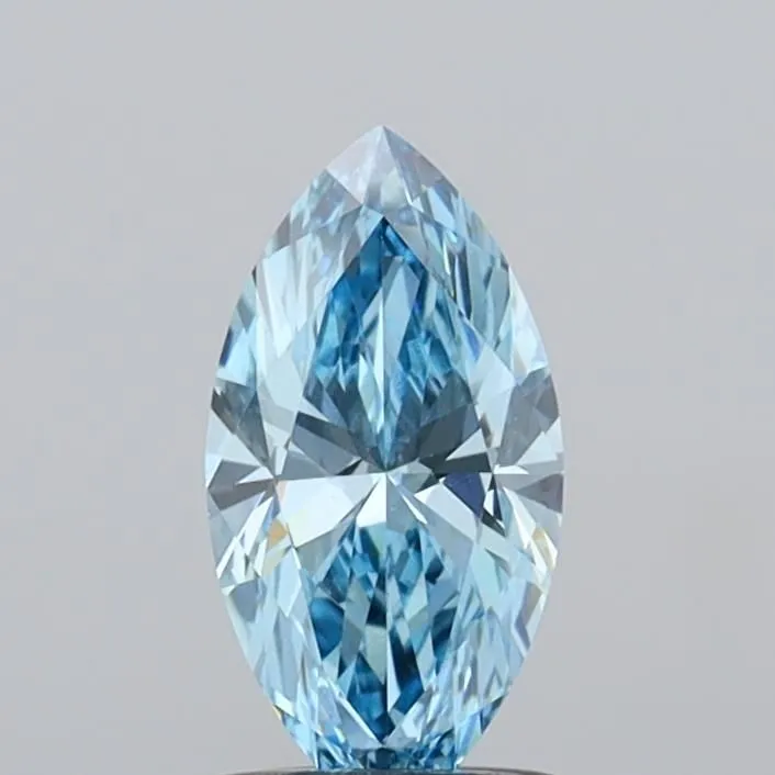 1.00ct MARQUISE Fancy Vivid Blue VS1 Coloured Lab diamond
