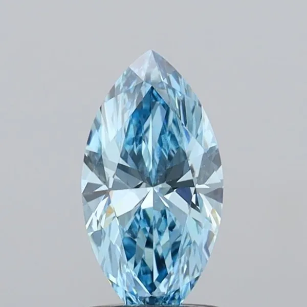 1ct MARQUISE Fancy Vivid Blue VS1 Coloured Lab diamond