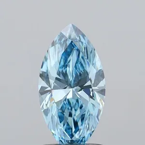 1ct MARQUISE Fancy Vivid Blue VS1 Coloured Lab diamond