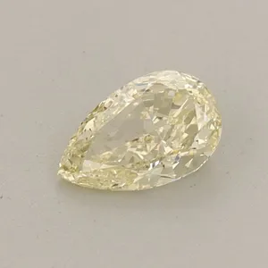 0.41ct PEAR Fancy Light Yellow VS2 Coloured Lab diamond