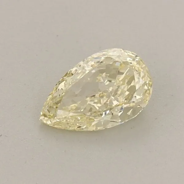 0.41ct PEAR Fancy Light Yellow VS2 Coloured Lab diamond