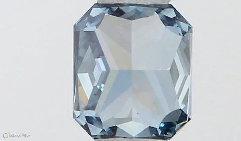 0.33ct RADIANT Fancy Vivid Blue VS2 Coloured Lab diamond