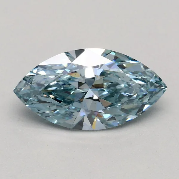 1.01ct MARQUISE Fancy Green Blue VS2 Coloured Lab diamond