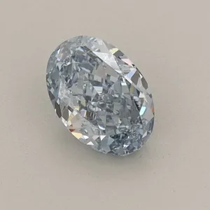 0.6ct OVAL Fancy Intense Blue VS1 Coloured Lab diamond