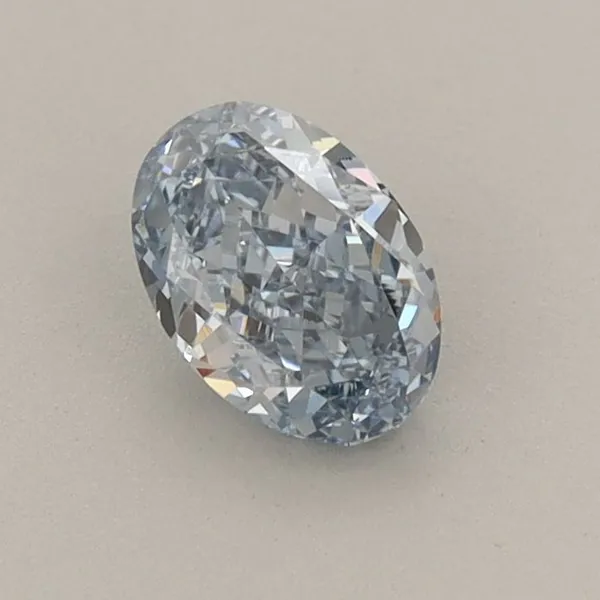 0.6ct OVAL Fancy Intense Blue VS1 Coloured Lab diamond
