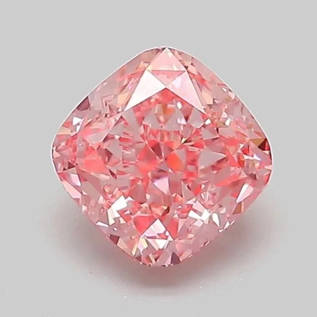 1.03ct CUSHION Fancy Vivid Pink VVS2 Coloured Lab diamond