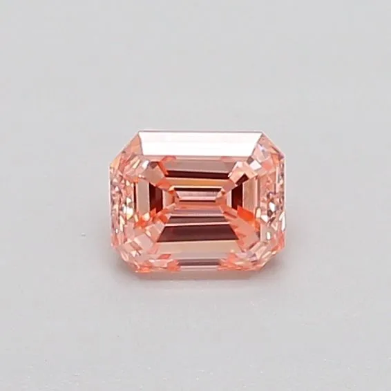 0.31ct EMERALD Fancy Intense Pink VVS2 Coloured Lab diamond