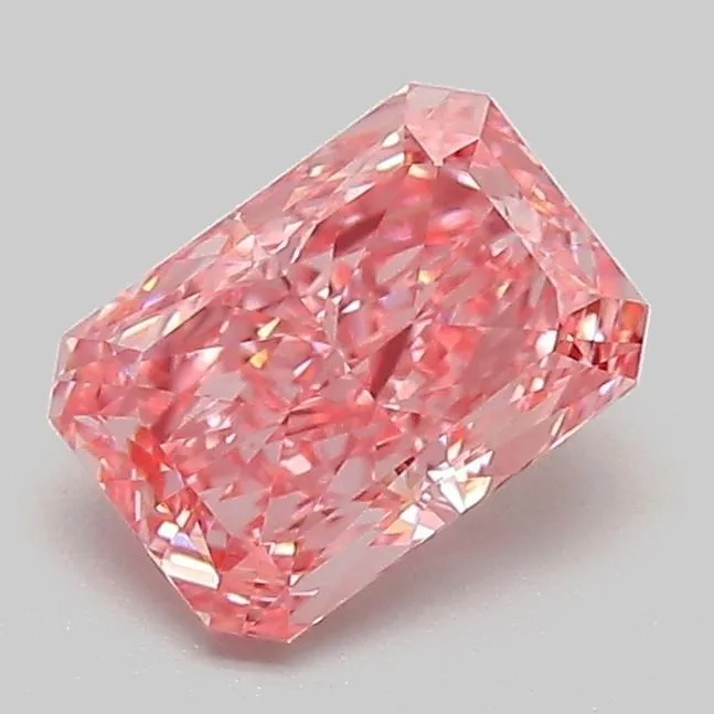 1.05ct RADIANT Fancy Vivid Pink VVS2 Coloured Lab diamond