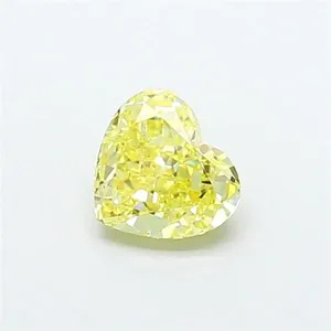 1.53ct HEART Fancy Intense Yellow SI1 Coloured Lab diamond