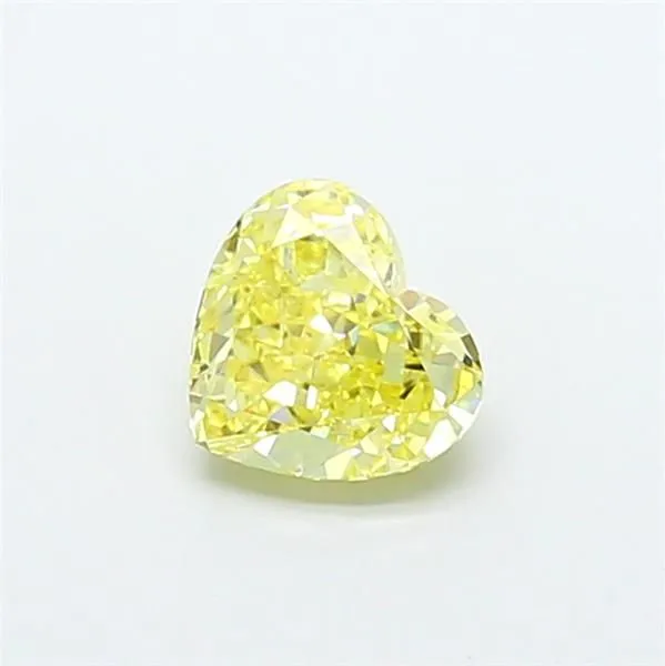 1.53ct HEART Fancy Intense Yellow SI1 Coloured Lab diamond