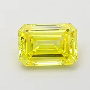 1.02ct EMERALD Fancy Vivid Yellow VVS2 Coloured Lab diamond