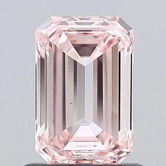 0.96ct EMERALD Fancy Intense Pink VS1 Coloured Lab diamond
