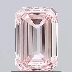 0.96ct EMERALD Fancy Intense Pink VS1 Coloured Lab diamond