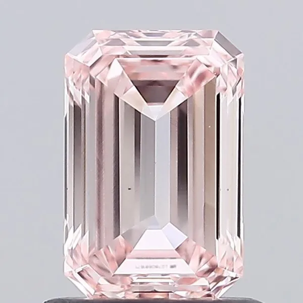 0.96ct EMERALD Fancy Intense Pink VS1 Coloured Lab diamond