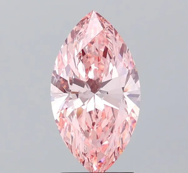 2.49ct MARQUISE Fancy Vivid Pink VS1 Coloured Lab diamond