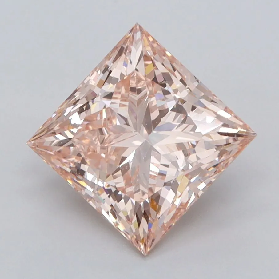 2.55ct PRINCESS Fancy Intense Pink VS1 Coloured Lab diamond
