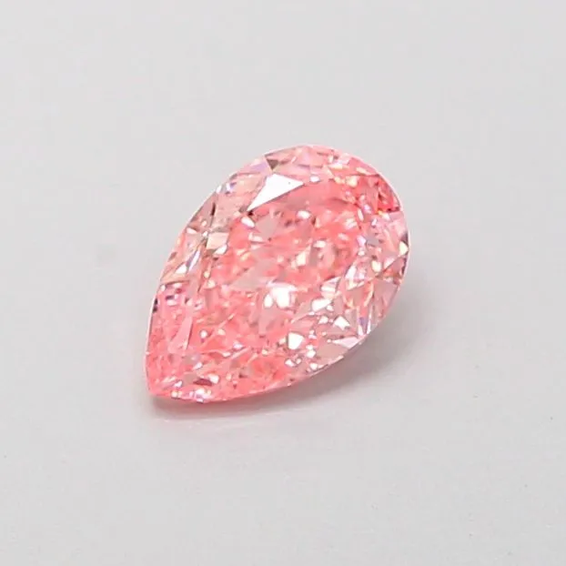 0.58ct PEAR Fancy Vivid Pink VS1 Coloured Lab diamond