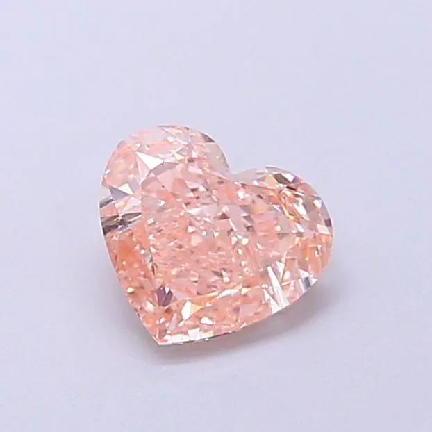 0.80ct HEART Fancy Intense Pink VS1 Coloured Lab diamond