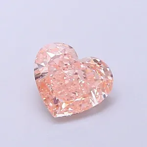 0.8ct HEART Fancy Intense Pink VS1 Coloured Lab diamond