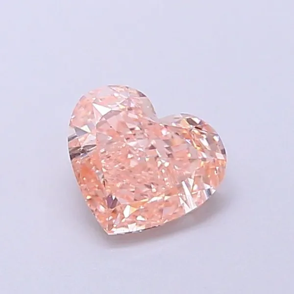 0.8ct HEART Fancy Intense Pink VS1 Coloured Lab diamond