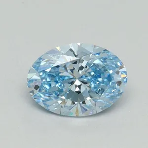 0.57ct OVAL Fancy Vivid Blue VS2 Coloured Lab diamond