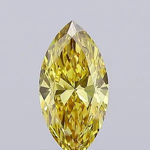 1.08ct MARQUISE Fancy Intense Yellow VS1 Coloured Lab diamond