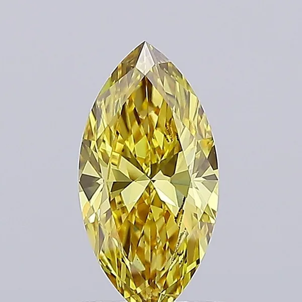 1.08ct MARQUISE Fancy Intense Yellow VS1 Coloured Lab diamond