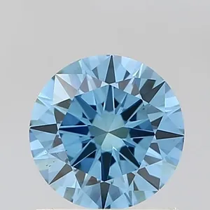 0.94ct ROUND Fancy Vivid Blue VS1 Coloured Lab diamond