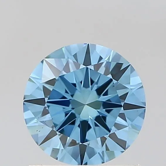 0.94ct ROUND Fancy Vivid Blue VS1 Coloured Lab diamond