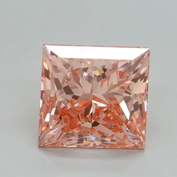 2.03ct PRINCESS Fancy Intense Pink SI2 Coloured Lab diamond