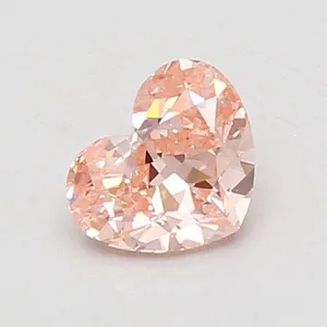 0.74ct HEART Fancy Vivid Pink VVS2 Coloured Lab diamond