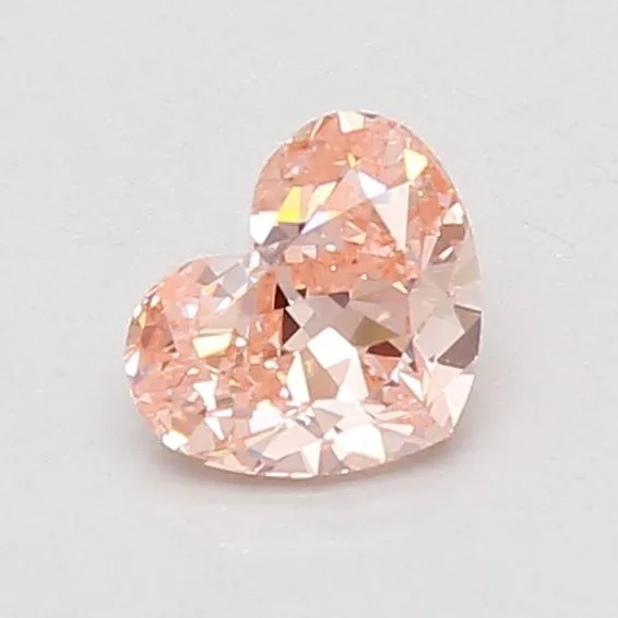 0.74ct HEART Fancy Vivid Pink VVS2 Coloured Lab diamond
