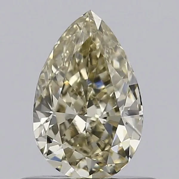0.55ct PEAR Fancy Light Yellow VVS1 Coloured Lab diamond