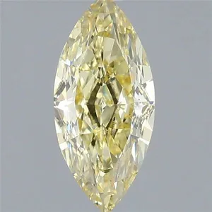 0.99ct MARQUISE Fancy Yellow VVS2 Coloured Lab diamond