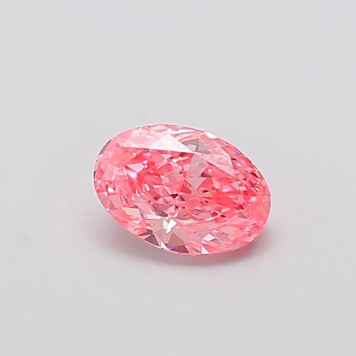 1.09ct OVAL Fancy Vivid Pink VS1 Coloured Lab diamond