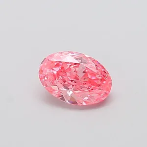1.09ct OVAL Fancy Vivid Pink VS1 Coloured Lab diamond